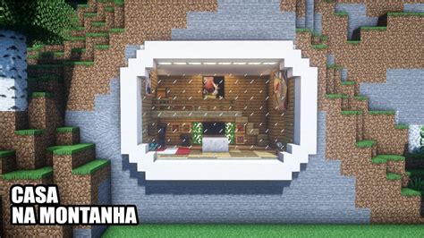 Minecraft Como Fazer Uma Casa Dentro Da Montanha Tutorial Youtube