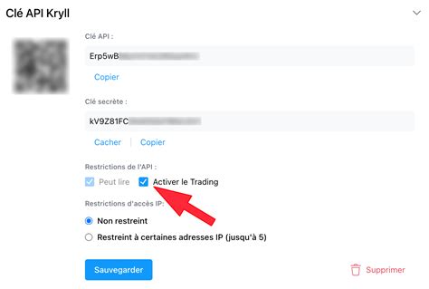 Comment ajouter une clé API Crypto sur la plateforme Kryll io