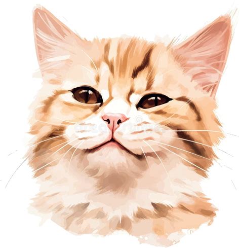 Dibujado Y Coloreado De Un Lindo Retrato De Gato Birmano Sobre Fondo