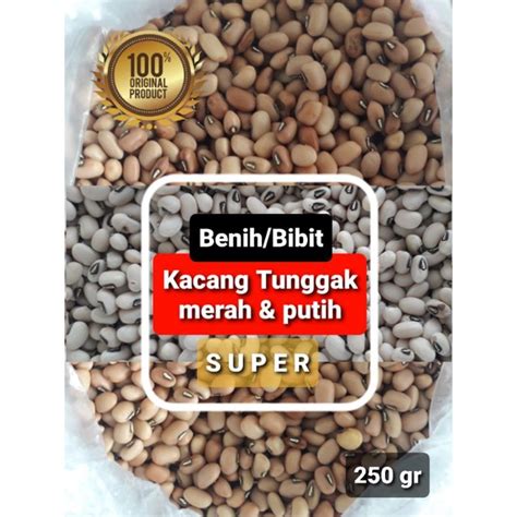 Jual Benih Bibit Biji KACANG TUNGGAK TOLO MERAH Dan PUTIH SUPER 250gr