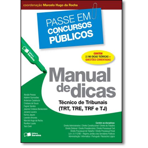 Manual De Dicas T Cnico De Tribunais Trt Tre Trf E Tj Cole O