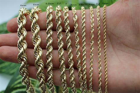 14K SOLID Gold Rope Chain Rope Necklace 2mm 2 5mm 3mm 3 5mm Etsy