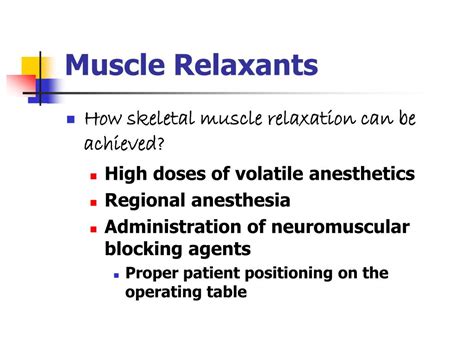 Ppt Muscle Relaxants Powerpoint Presentation Free Download Id1196391