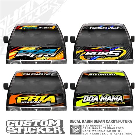 Sticker Decal Print Custom Kabin Depan Futura Atau Carry Bisa Request