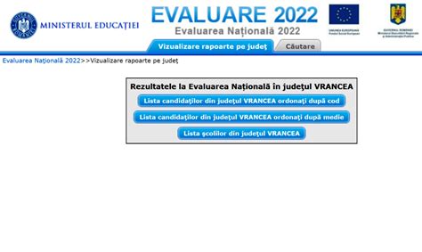 Ultima Or Rezultatele Finale La Evaluarea Na Ional N Vrancea