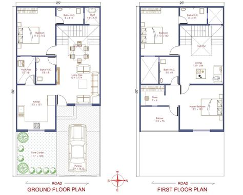 30 X 50 House Plan 2BHK Architego