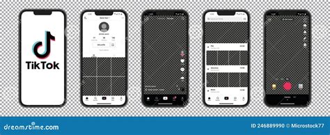 TikTok Interface Profile Tempale For Social Media TikTok Symbol In