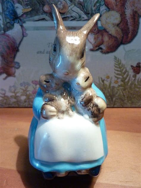 Mrs Rabbit And Bunnies Beatrix Potter Figurines Makers Mark Bunnies