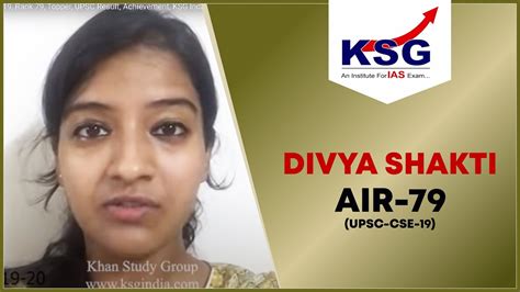 Divya Shakti IAS AIR 79 UPSC CSE 2019 Rank 79 Topper UPSC Result