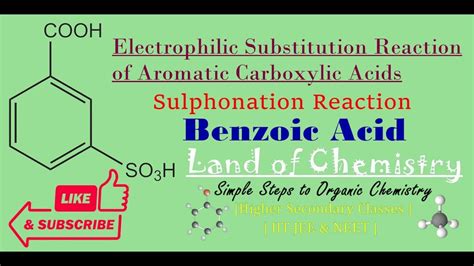 Sulphonation Of Benzoic Acid M Sulpho Benzoic Acid Electrophilic