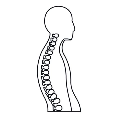 Human Spine Icon Outline Style 15229152 Vector Art At Vecteezy