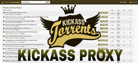 Working Kickass Proxy Kat Unblocked Mirror Torrent Sites List