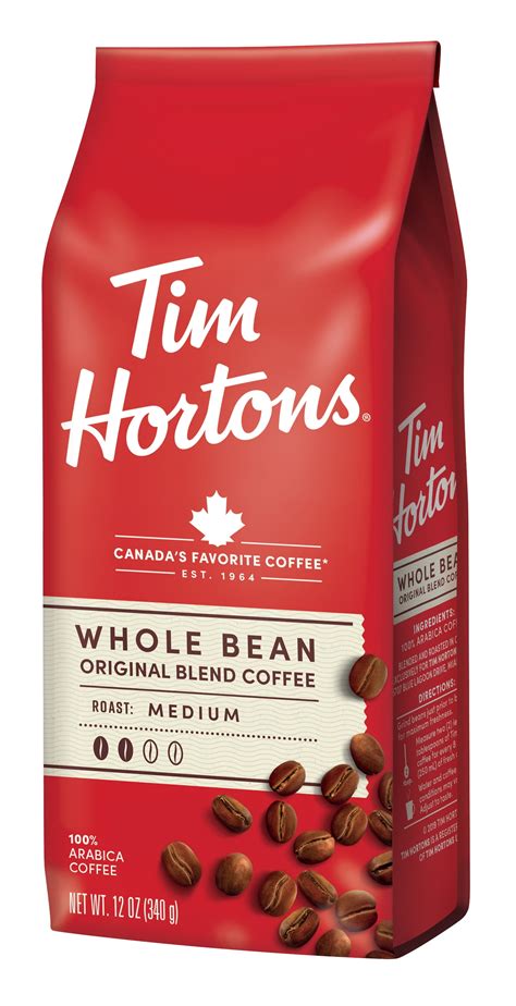 Buy Tim Hortons Whole Bean Original Blend Ground Coffee Arabica