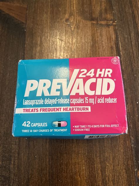 Prevacid 24 Hr Lansoprazole Acid Reducer Delayed Release 15 Mg 42 Capsules 370030165186 Ebay