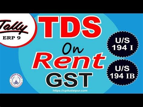 Learn TDS On Rent Under GST In Tally ERP 9 Part 122 Learn Tally GST