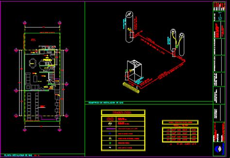 Plane Of Gas Installation Dwg Block For Autocad • Designscad