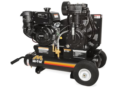 Mi T M 8 Gal Industrial Two Stage Gasoline Air Compressor Gas Powered