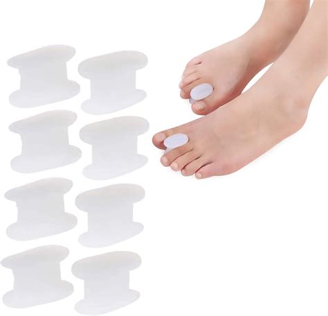 Weich Zehentrenner Gel Zehenkappen 8 Pack Hallux Valgus Zehenspreizer