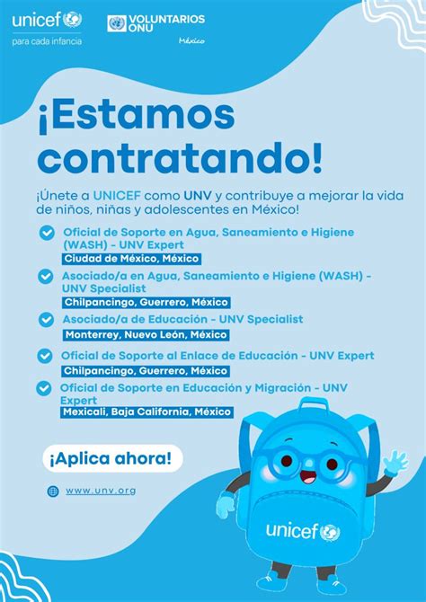 Vacante Oficial De Soporte En Agua Saneamiento E Higiene Wash Unv