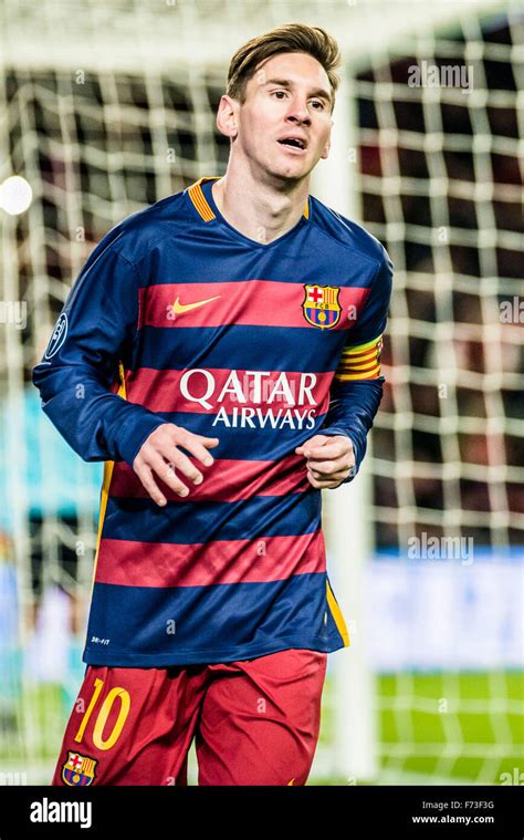 Barcelona, Spain. 24th Nov, 2015. FC Barcelona's forward MESSI reacts ...