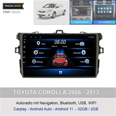 Toyota Corolla Autoradio Carplay Navi Android Gb Gb Kaufen Auf Ricardo