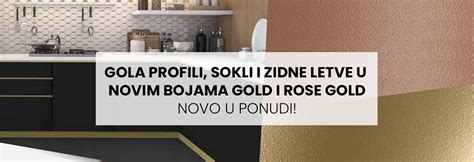 Gola Profili Sokli I Zidne Letve U Novim Bojama Gold I Rose Elgrad