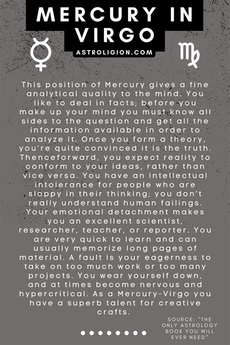 Mercury in Virgo: Personality Characteristics | astroligion.com