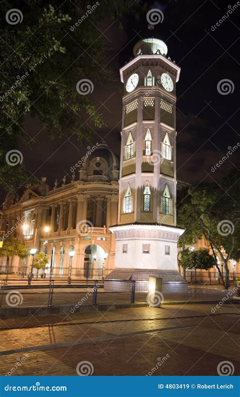 Clock Tower Night Guayaquil Ecuador Stock Image Image Of Tourist