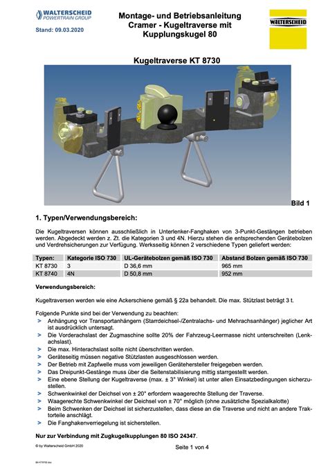 Walterscheid Gmbh Anleitungen Kugelprodukte