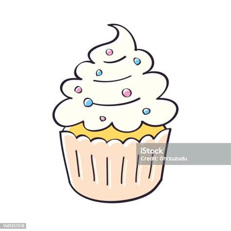 Festive Cupcake Stock Illustration Download Image Now Baked Baked Pastry Item Bakery Istock