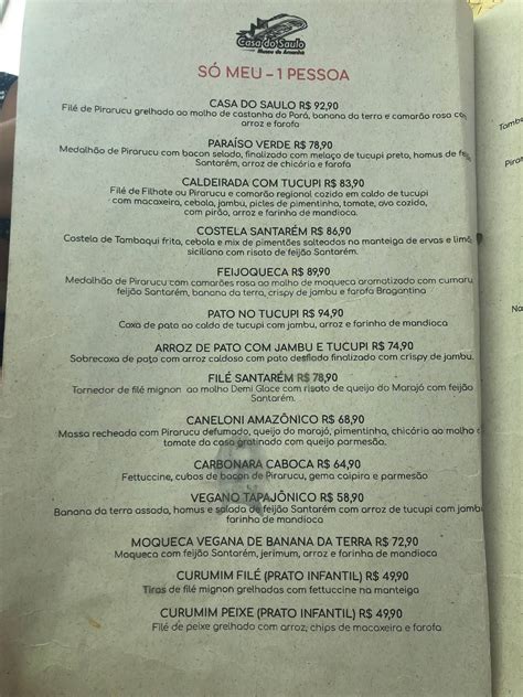 Menu Em Casa Do Saulo Museu Do Amanh Restaurante Rio De Janeiro