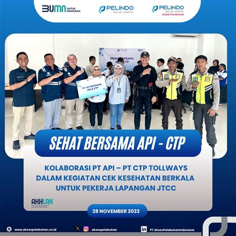 KOLABORASI PT API PT CTP TOLLWAYS DALAM KEGIATAN CEK KESEHATAN