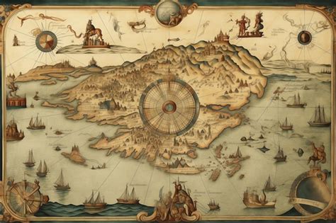 Premium Photo Medieval Cartography Setting An Evocative Illustration