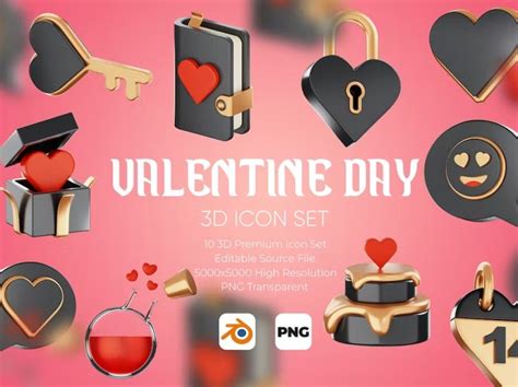 Valentine S Day 3d Icon Set By Creative Sandra On Dribbble