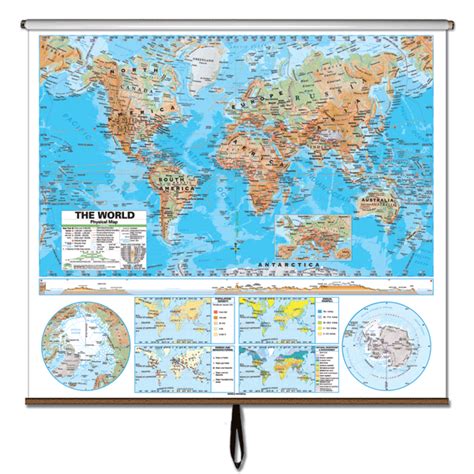 Classroom World Map World Advanced Physical Framed Wall Map Black Images