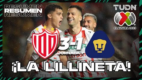 Resumen Y Goles Necaxa 3 1 Pumas CL2023 Liga Mx J7 TUDN YouTube