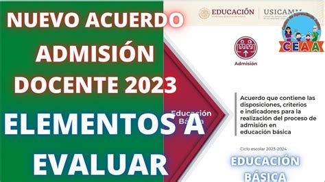 CEAA Qué se EVALUARÁ para la ADMISIÓN DOCENTE 2023 USICAMM EDUCACIÓN