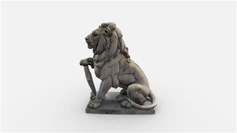 Lion Statue Optimized Download Free 3d Model By Thomas Flynn