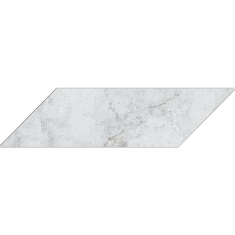 Bianco Marea X Chevron Polished Marble Pera Tile