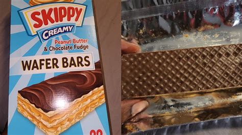 Skippy Creamy Peanut Butter And Chocolate Fudge Wafer Review Youtube