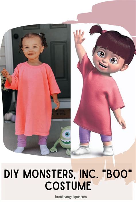 Diy Monsters Inc Boo Costume No Sew Brooke Angelique Boo Costume Monsters Inc