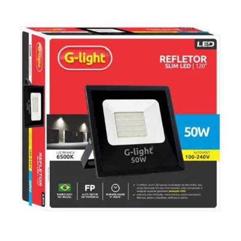 REFLETOR SLIM LED 50W 6500K Tokled Materiais Elétricos