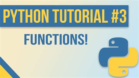 Functions In Python Beginner Python Tutorial 3 With Exercises Youtube