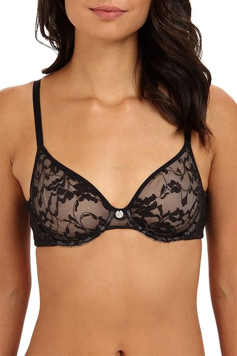 Dkny Black Signature Lace Unlined Underwire Bra Cheapundies