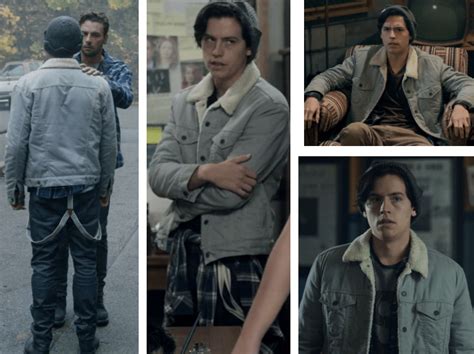 Jughead Jones Outfit Sherpa Denim Jacket Herren Mode Mode Herrin