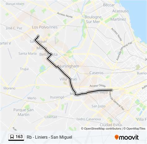 163 Route Schedules Stops And Maps Rb Liniers San Miguel Updated