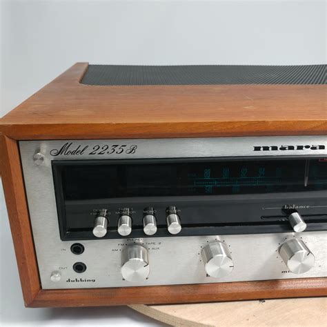 Vintage Marantz B Am Fm Stereo Receiver With Wood Case Tested