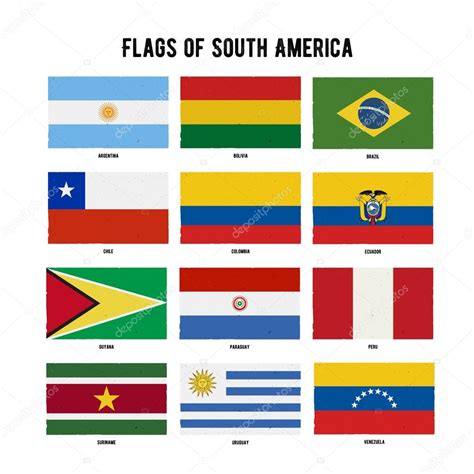 Bandeiras Países América Do Sul - Bandeiras Países América Do Sul - RETOEDU