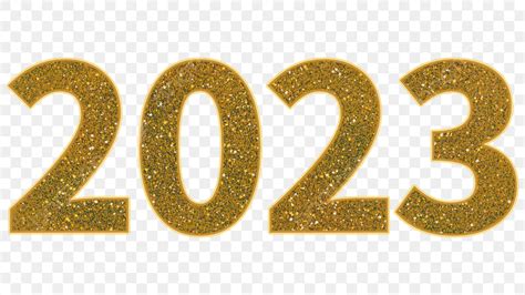 New Year Vector Art Png New Year Glitter Flake Font Gold