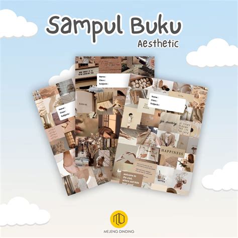 Jual Sampul Buku Aesthetic Isi 10 Pcs Sampul Buku Motif Estetik Cokl